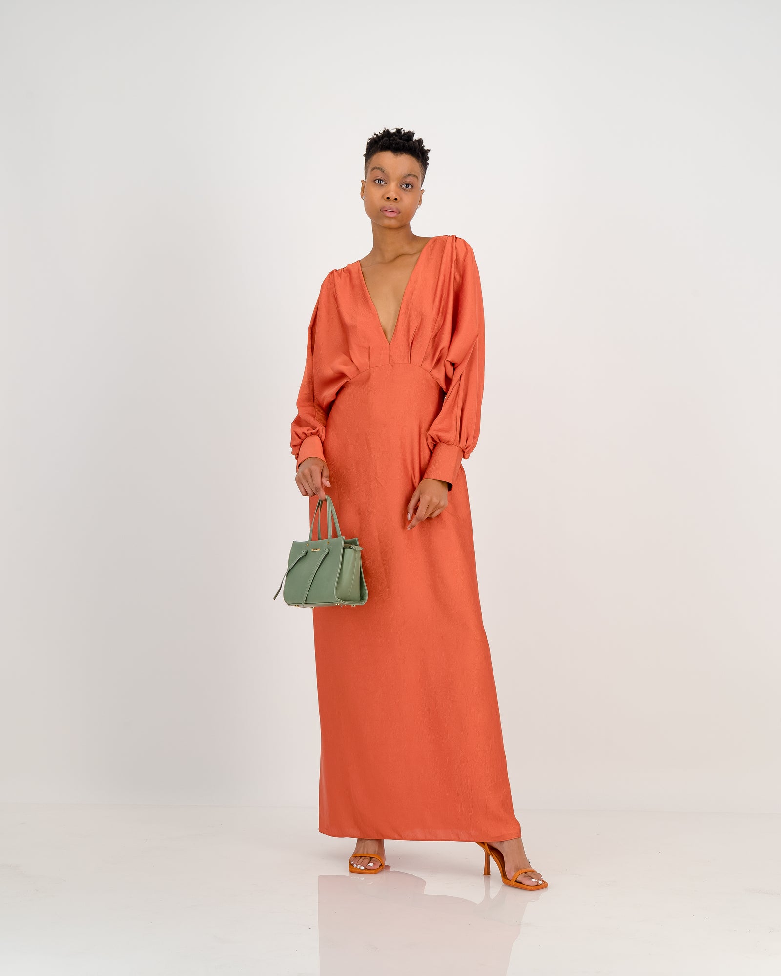 Copper Coin Satin Dress